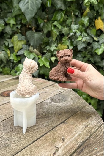 West Highland Köpek Silikon Mum Kalıbı West Highland Köpek Silikon Mum Kalıbı