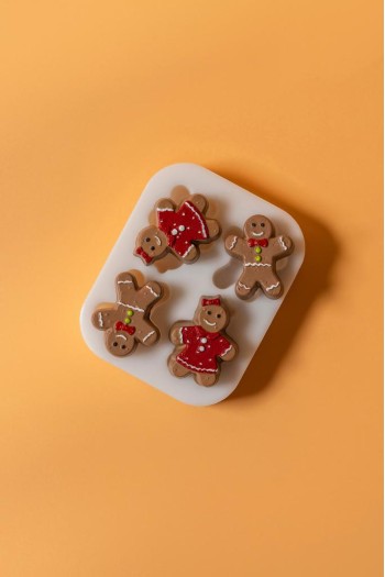 Cookie Mini Dörtlü Silikon Mum Kalıbı