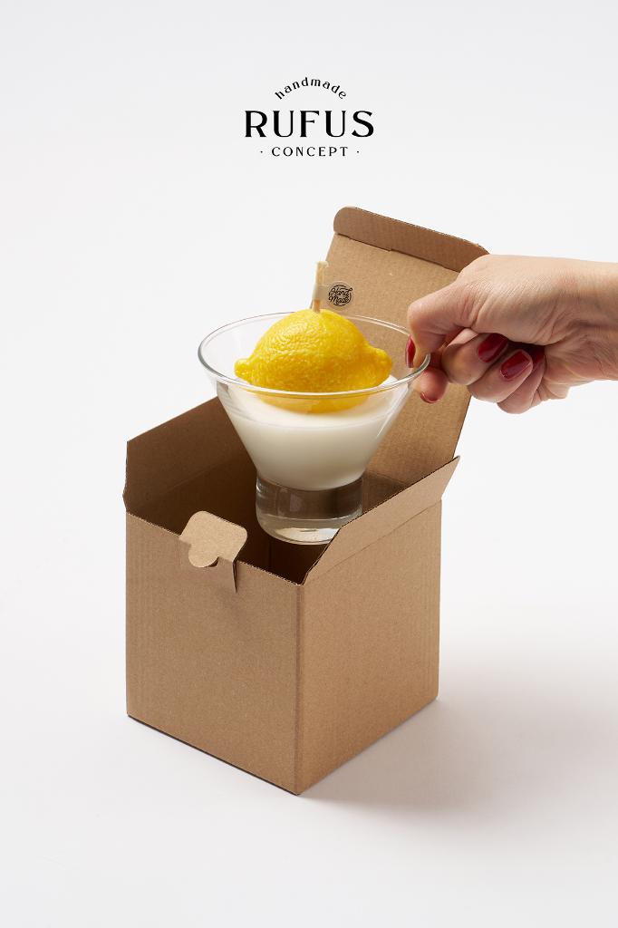 10,5X10,5X10,5cm Cube Lock-Tab Kraft Box 25 pcs