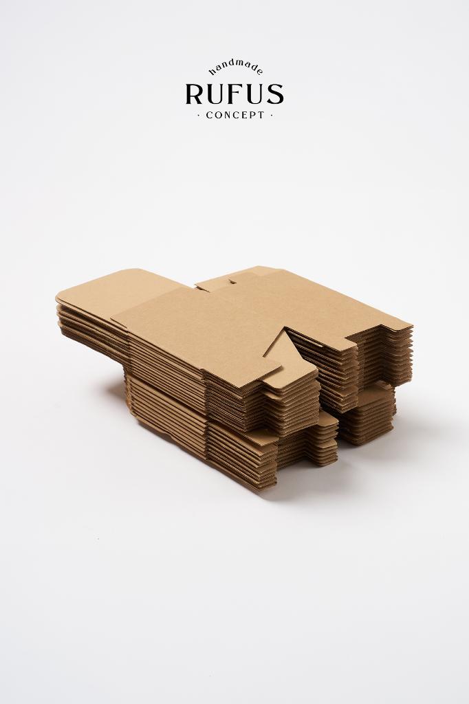 10,5X10,5X10,5cm Cube Lock-Tab Kraft Box 25 pcs