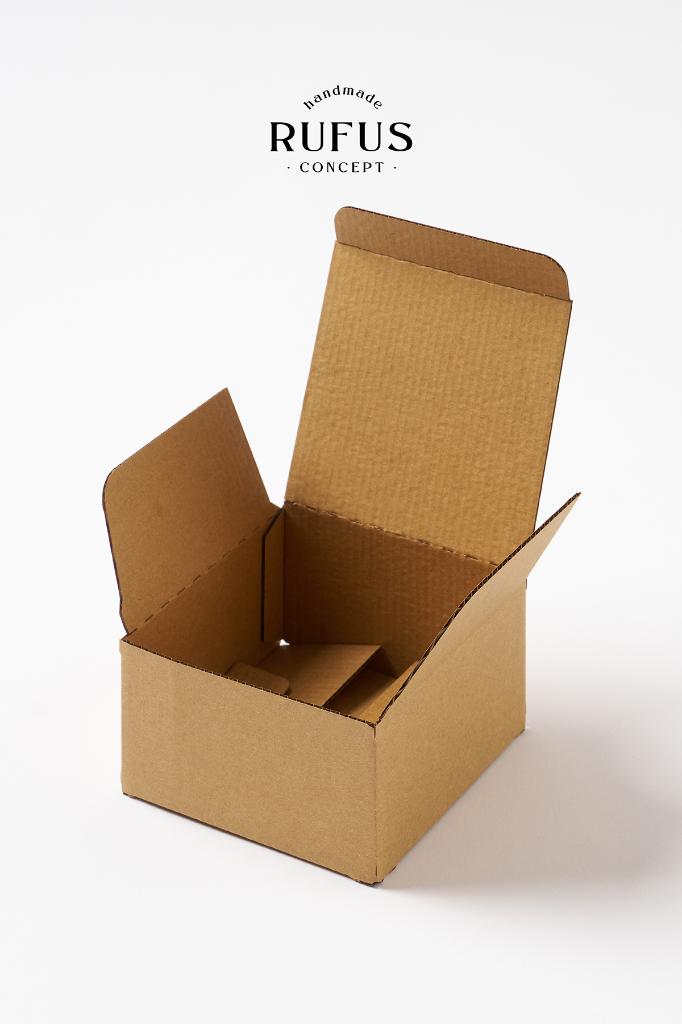 10,5X10,5X6cm Kilitli Kraft Kutu 25 Adet