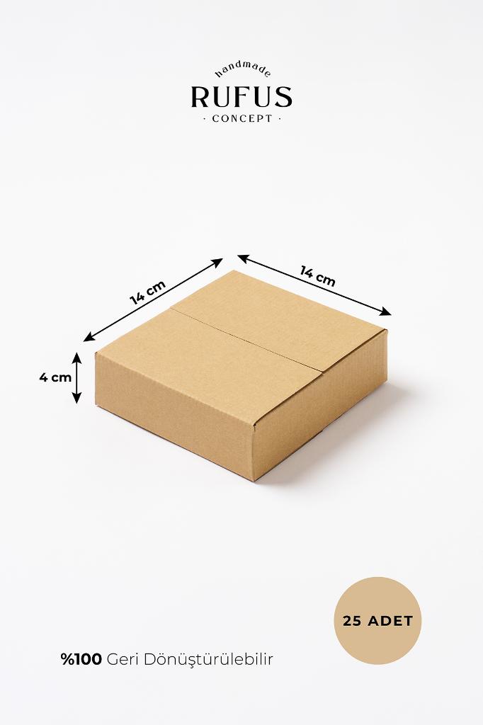 14X14x4cm Kraft Koli 25 Adet