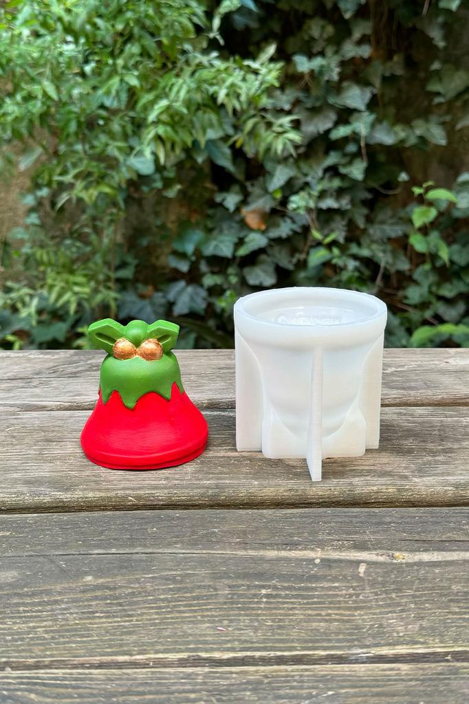 3D Christmas Çan Silikon Mum Kalıbı