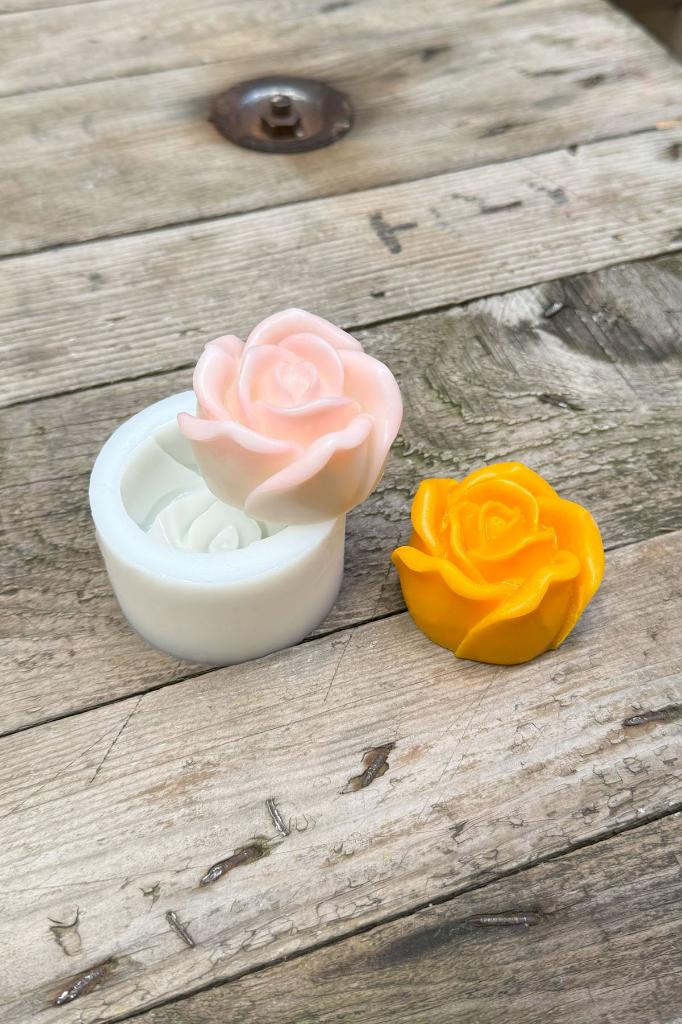 3D Gül Silikon Mum Kalıbı