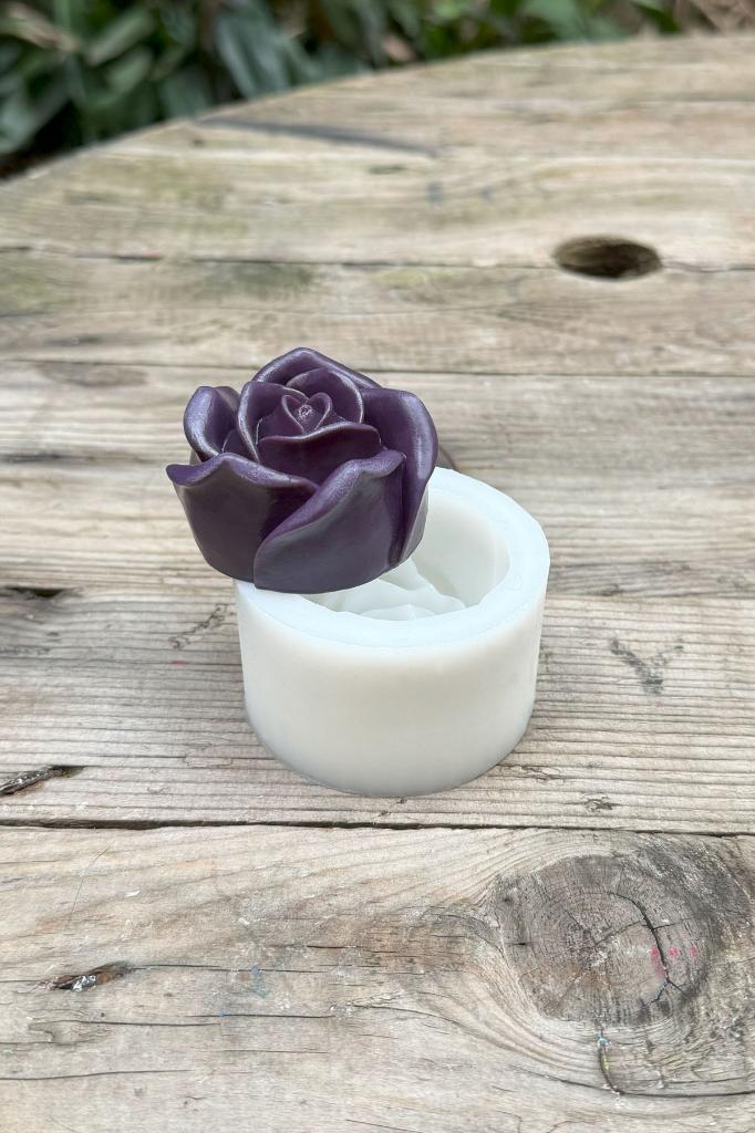 3D Gül Silikon Mum Kalıbı