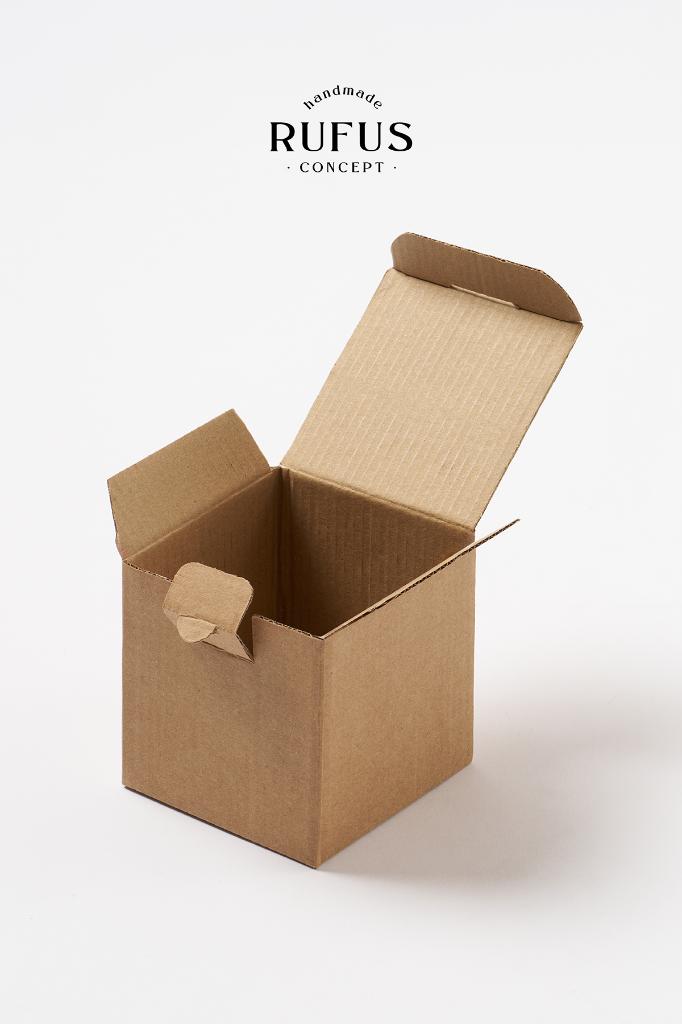 8X8x8cm Küp Kilitli Kraft Kutu 25 Adet