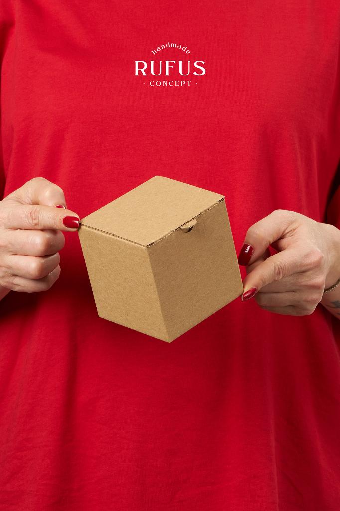 8X8x8cm Küp Kilitli Kraft Kutu 25 Adet