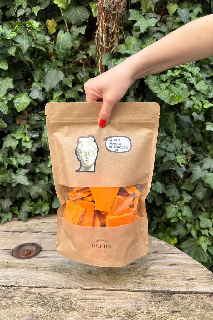 Açık Sarı Granül Mum Boyası 500gr