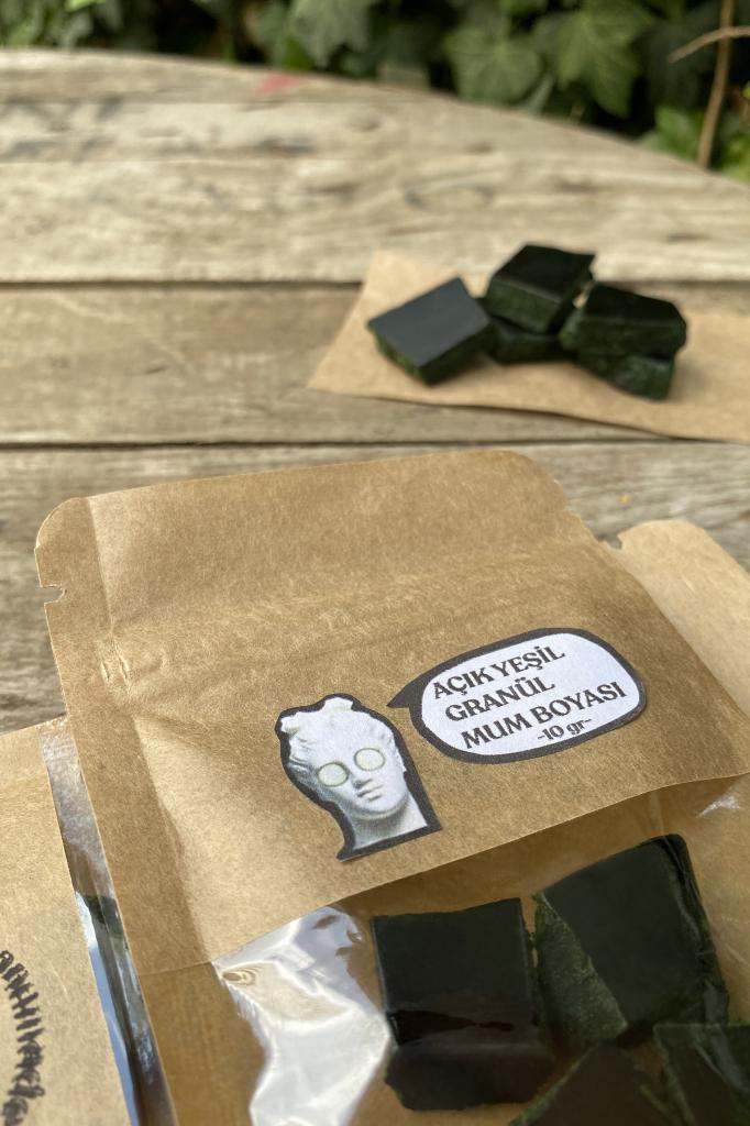 Açık Yeşil Granül Mum Boyası 10gr