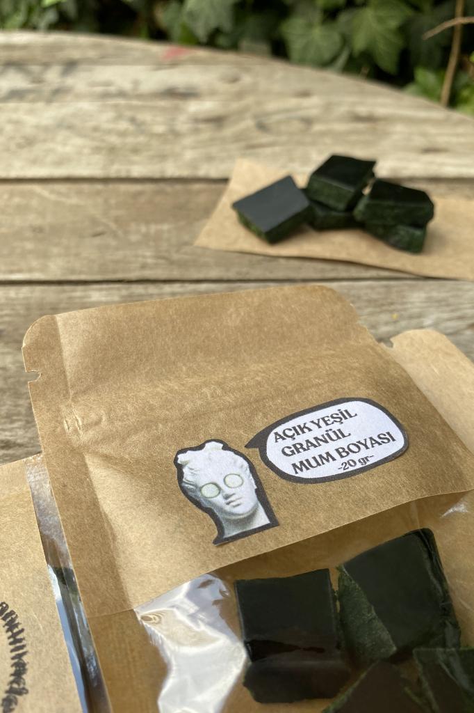 Açık Yeşil Granül Mum Boyası 20gr