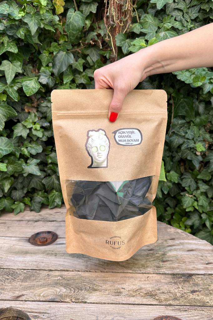 Açık Yeşil Granül Mum Boyası 500Gr