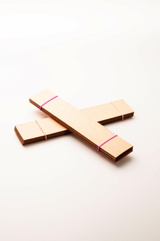 Деревянный фитиль - 20 шт ( 25mm X 100mm X 0,5mm )