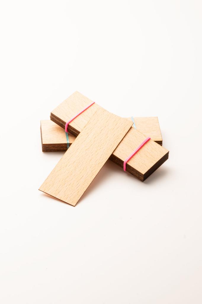 Деревянный фитиль - 20 шт ( 25mm X 75mm X 0,5mm )