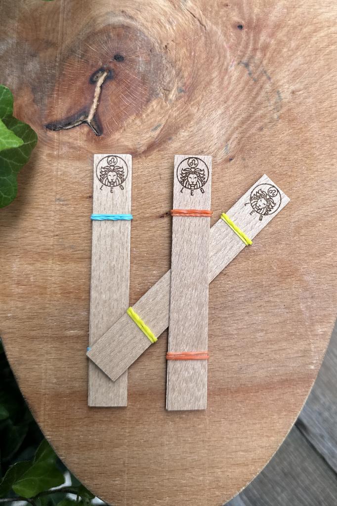 Ahşap Mum Fitili ve Yapışkanlı Fitil Sehpası 10 Adet (15x100x0,5mm) ASLAN BURCU MODEL-1
