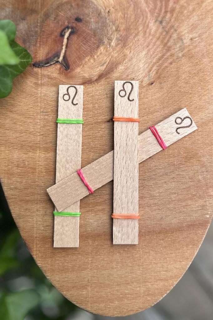 Ahşap Mum Fitili ve Yapışkanlı Fitil Sehpası 10 Adet (15x100x0,5mm) ASLAN BURCU MODEL-2