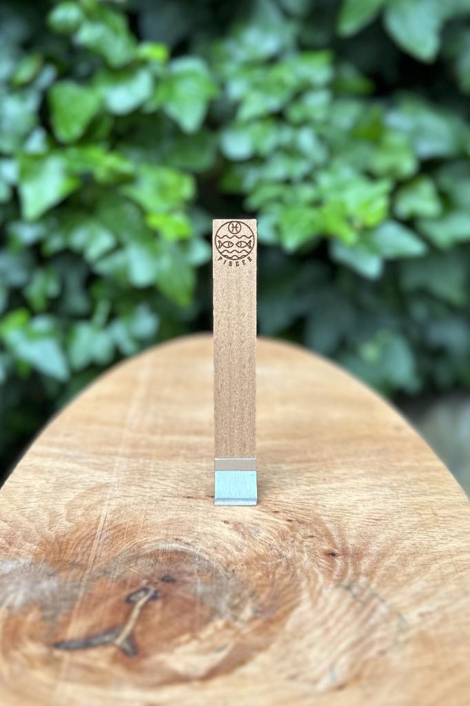 Ahşap Mum Fitili ve Yapışkanlı Fitil Sehpası 10 Adet (15x100x0,5mm) BALIK BURCU MODEL-1
