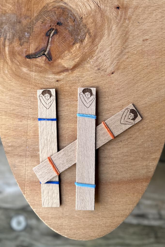 Ahşap Mum Fitili ve Yapışkanlı Fitil Sehpası 10 Adet (15x100x0,5mm) CANIM KENDİM