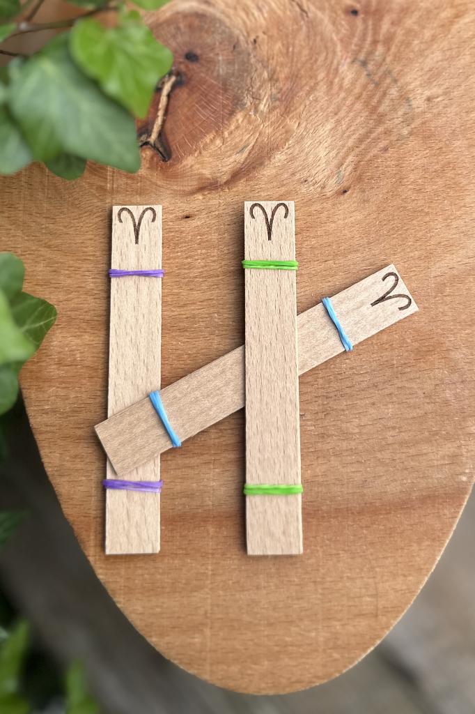Ahşap Mum Fitili ve Yapışkanlı Fitil Sehpası 10 Adet (15x100x0,5mm) KOÇ BURCU MODEL-2