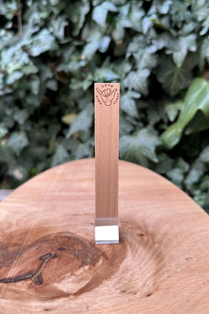 Ahşap Mum Fitili ve Yapışkanlı Fitil Sehpası 10 Adet (15x100x0,5mm) ONLY GOOD VİBES