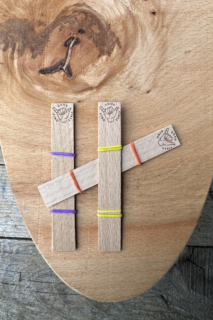 Ahşap Mum Fitili ve Yapışkanlı Fitil Sehpası 10 Adet (15x100x0,5mm) ONLY GOOD VİBES