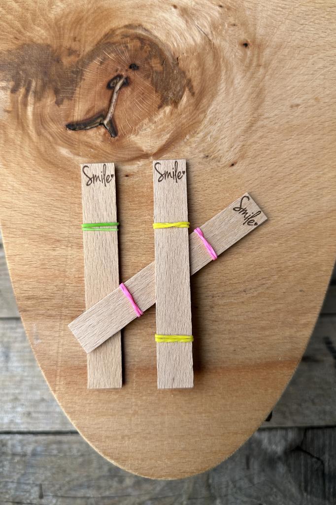 Ahşap Mum Fitili ve Yapışkanlı Fitil Sehpası 10 Adet (15x100x0,5mm) SMİLE