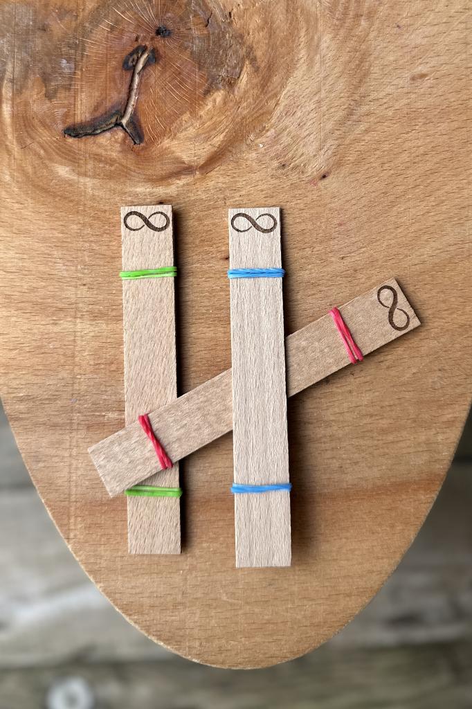 Ahşap Mum Fitili ve Yapışkanlı Fitil Sehpası 10 Adet (15x100x0,5mm) SONSUZLUK