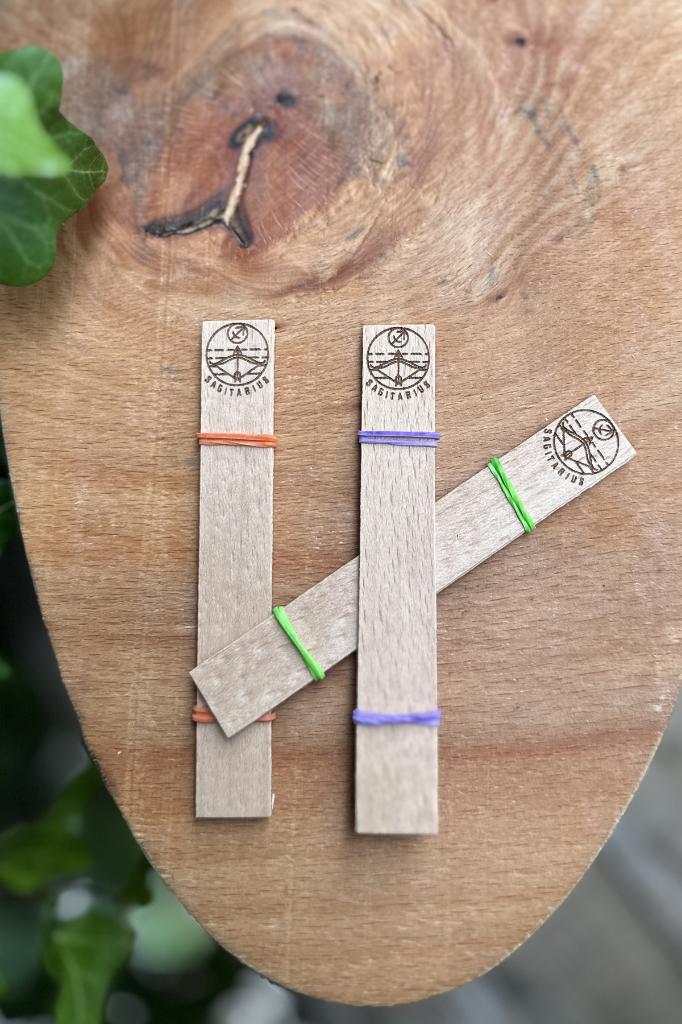 Ahşap Mum Fitili ve Yapışkanlı Fitil Sehpası 10 Adet (15x100x0,5mm) YAY BURCU MODEL-1