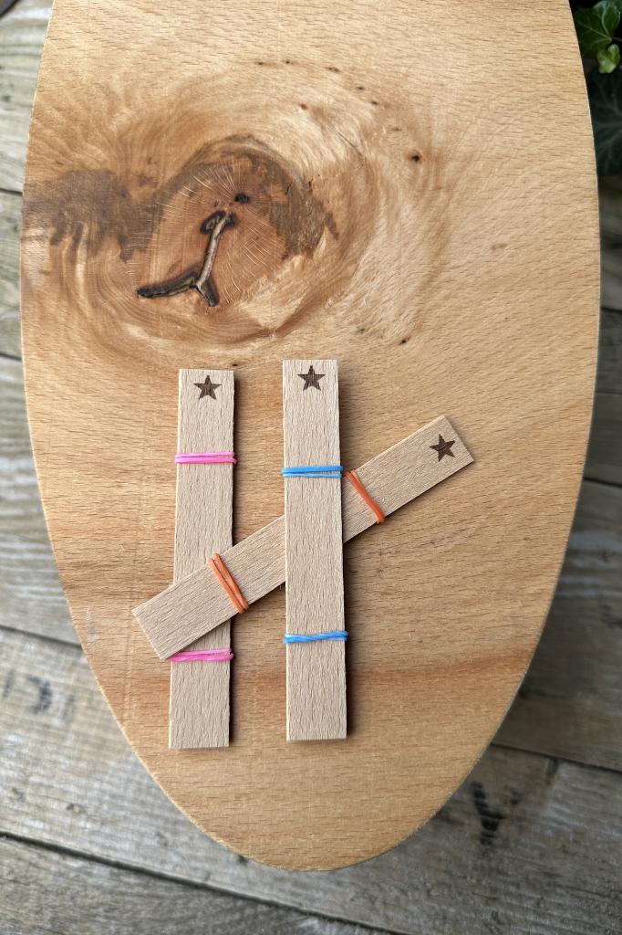 Ahşap Mum Fitili ve Yapışkanlı Fitil Sehpası 10 Adet (15x100x0,5mm) YILDIZ
