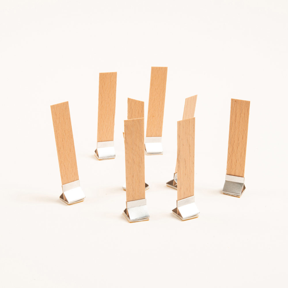 Деревянный фитиль + клейкая подставка - 100 шт ( 15mm X 75mm X 0,5mm )