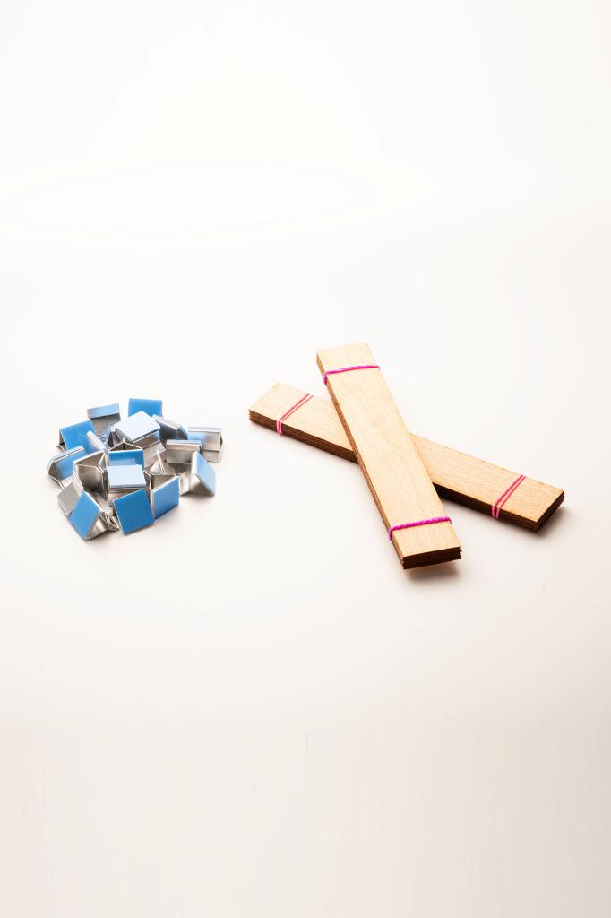 Holzdocht + klebender Ständer - 20 Stück ( 25mm X 150mm X 0,5mm )