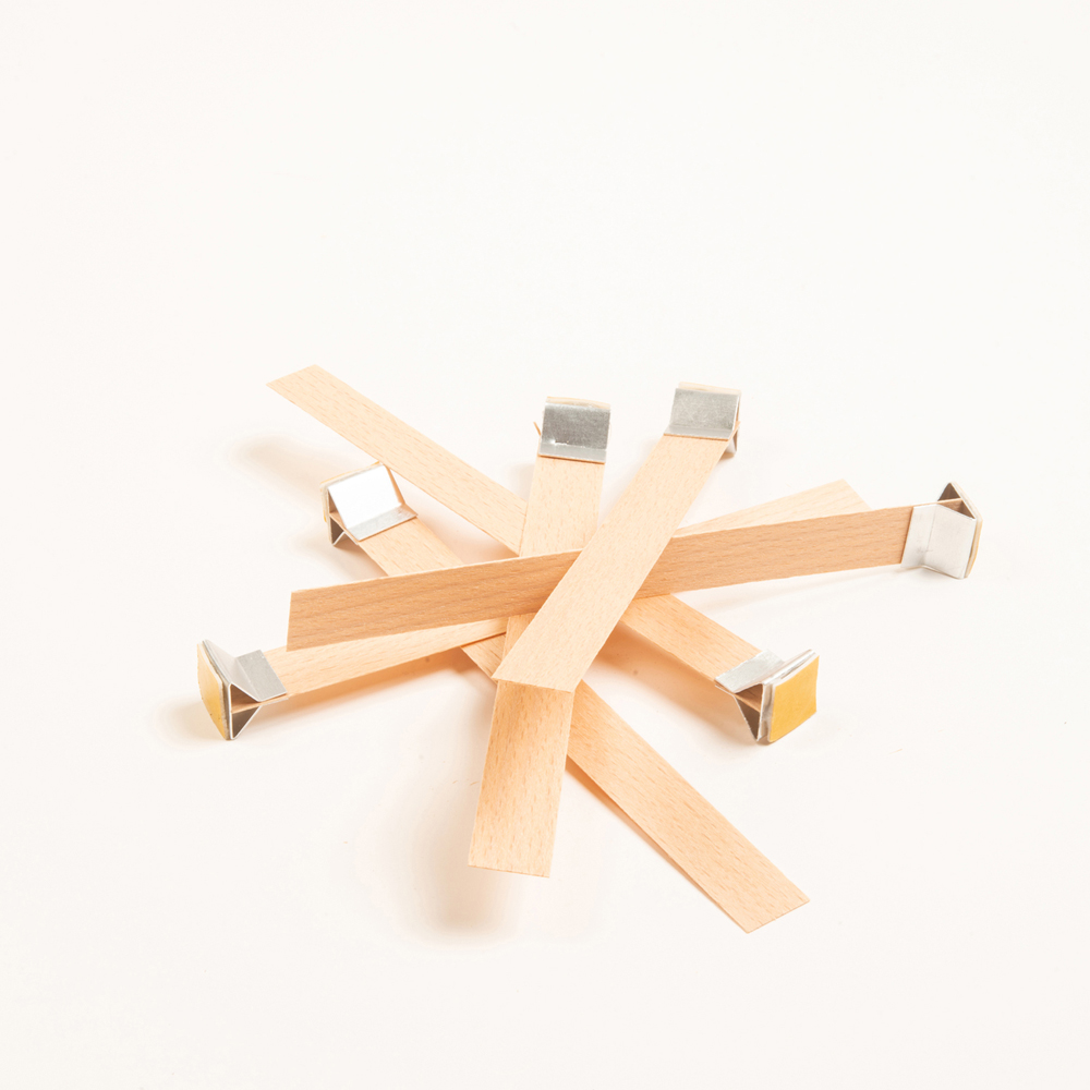 Деревянный фитиль + клейкая подставка - 40 шт ( 15mm X 150mm X 0,5mm )