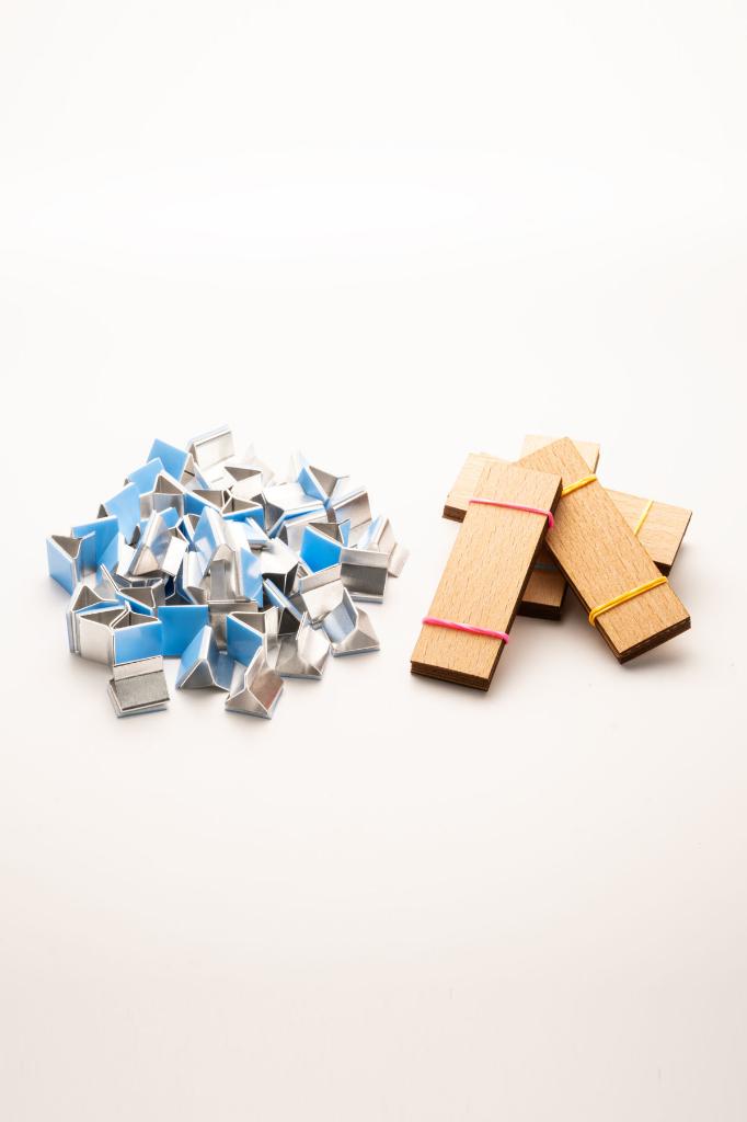 Деревянный фитиль + клейкая подставка - 50 шт ( 25mm X 75mm X 0,5mm )