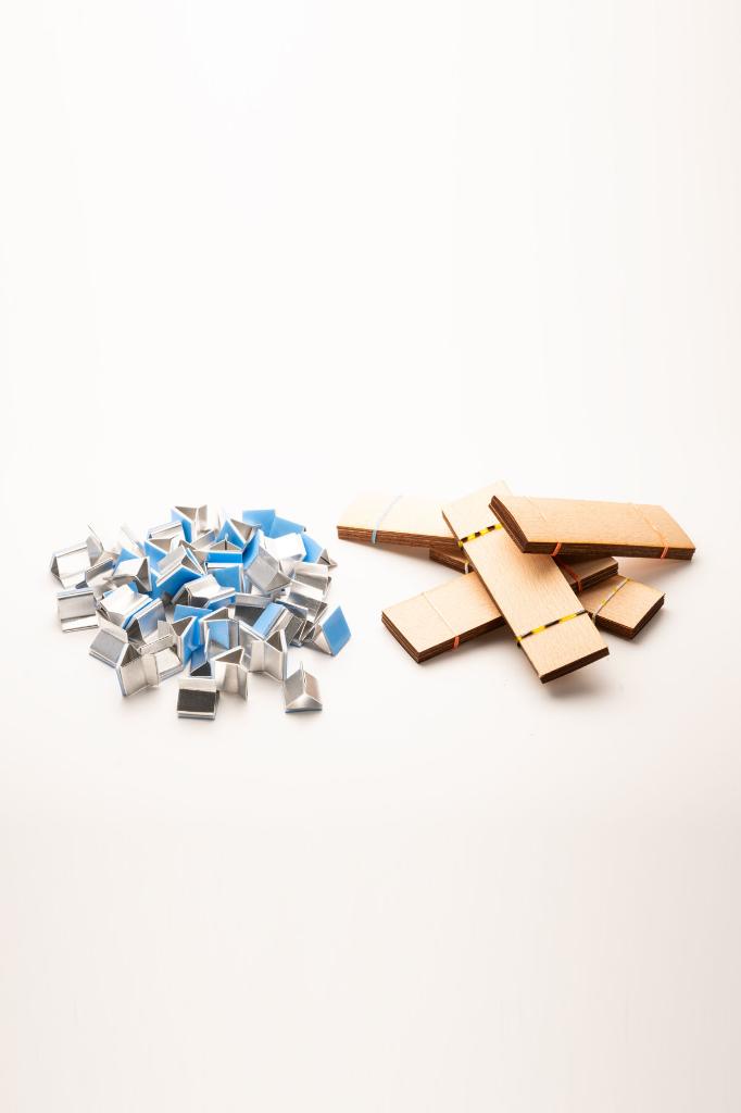 Деревянный фитиль + клейкая подставка - 50 шт ( 30mm X 100mm X 0,5mm )