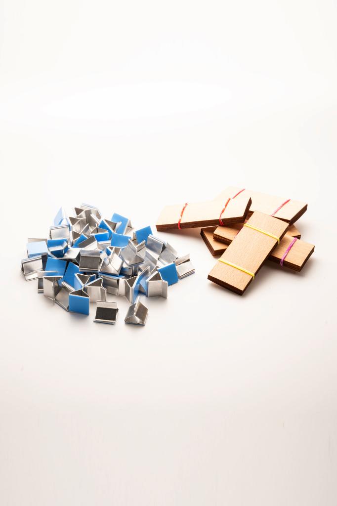 Деревянный фитиль + клейкая подставка - 50 шт ( 30mm X 75mm X 0,5mm )