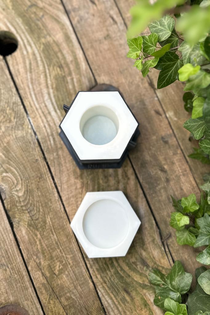 Altıgen Düz Model Silikon Kap Kalıbı