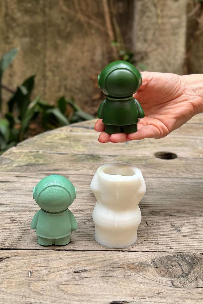 Astronot 3D Silikon Mum Kalıbı