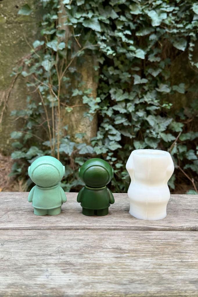 Astronot 3D Silikon Mum Kalıbı