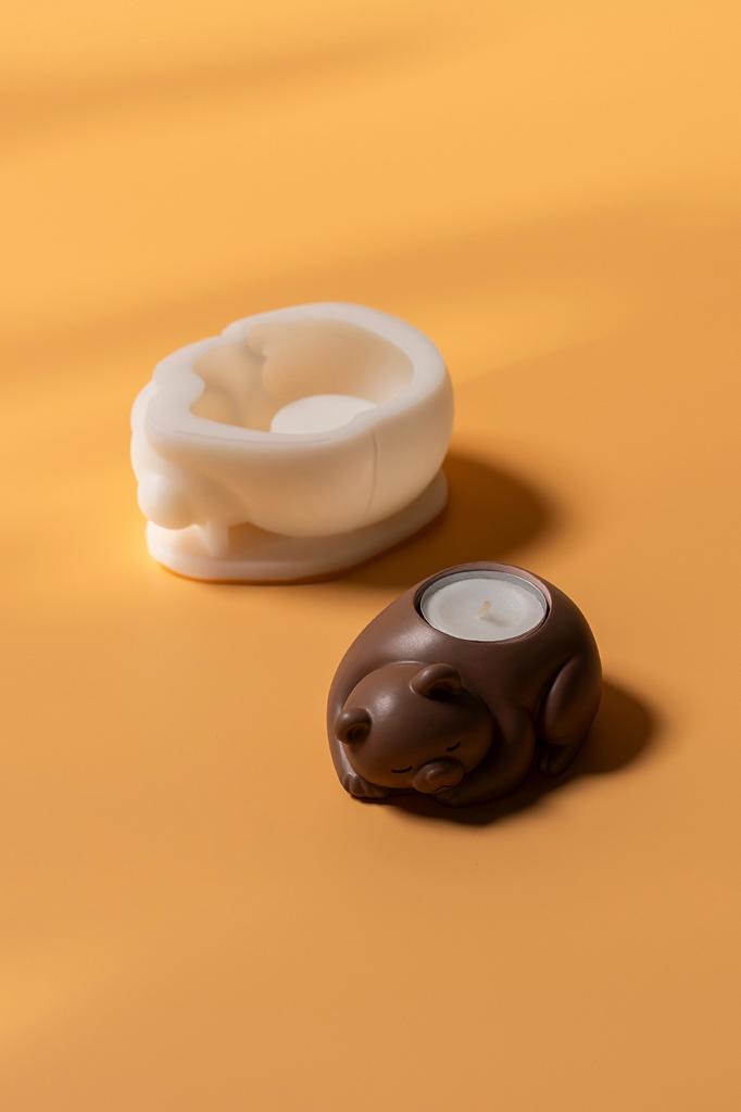 Ayı Tealight Silikon Mumluk Kalıbı