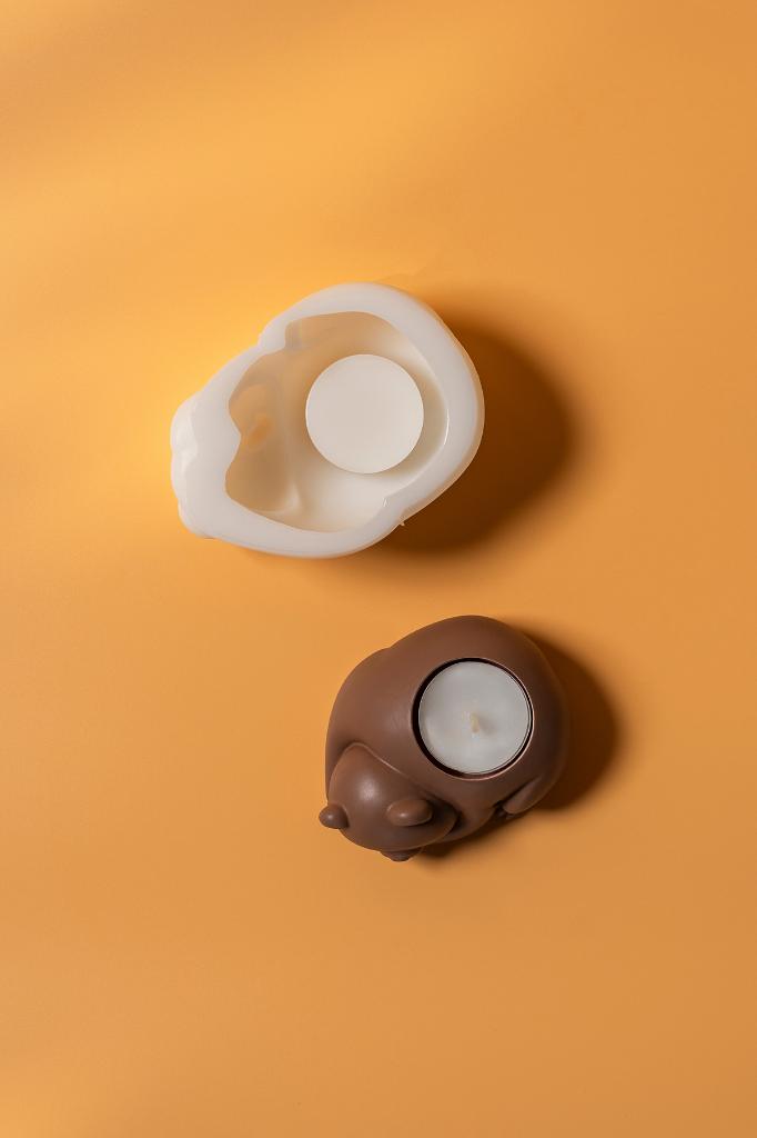 Ayı Tealight Silikon Mumluk Kalıbı