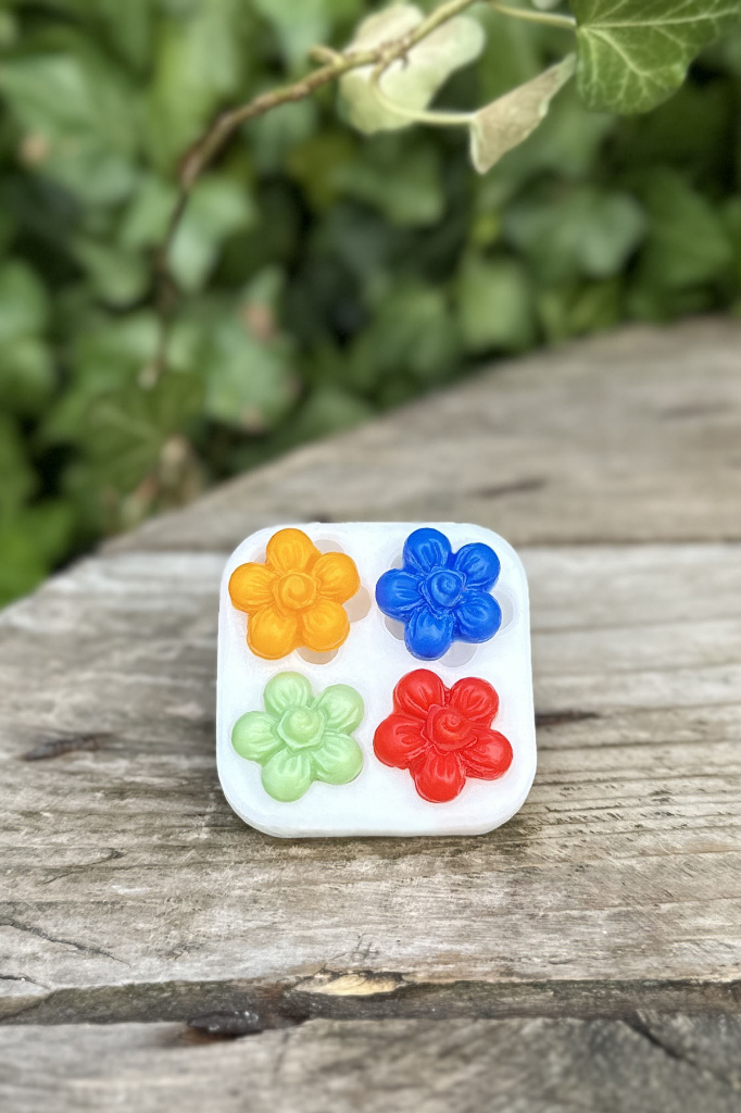 Bacopa Çiçeği Dörtlü Silikon Mum Kalıbı