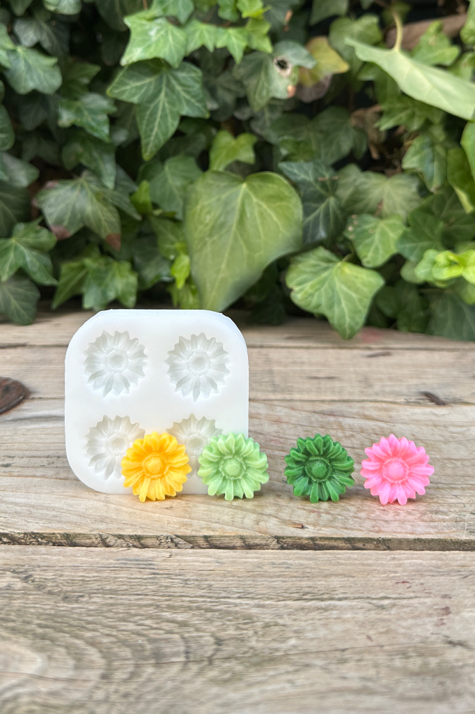 Barberton Daisy Цветок Силиконовая форма на 4 ячейки