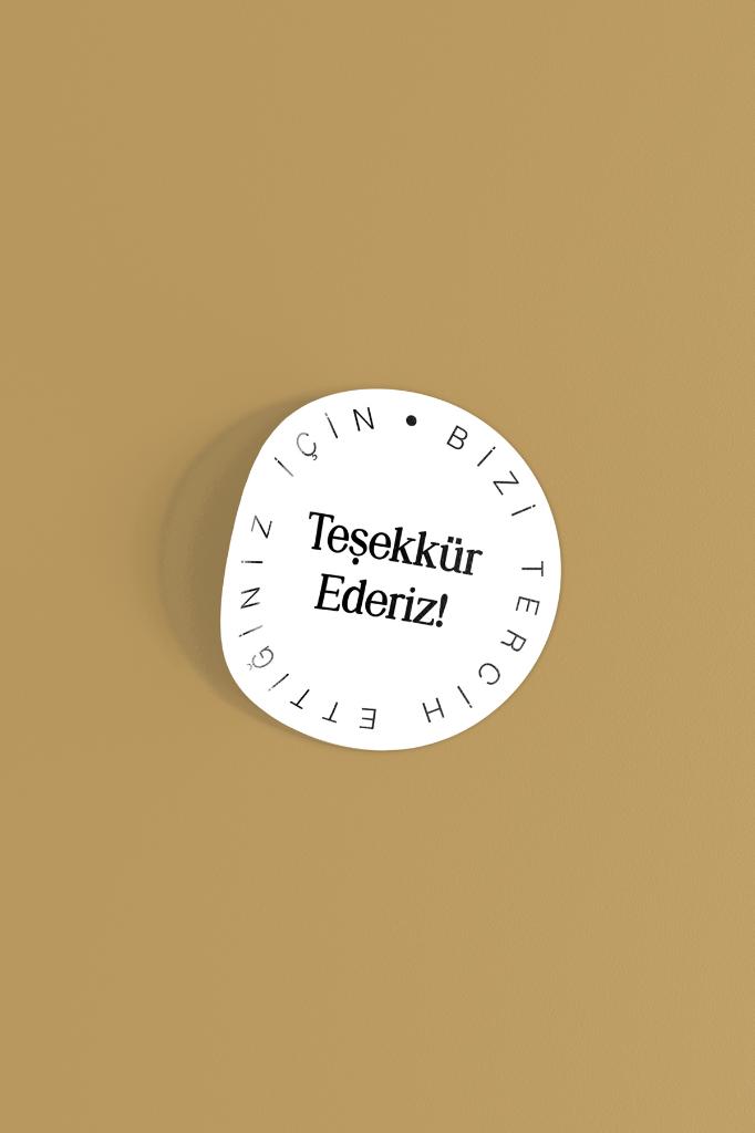Danke, dass Sie uns gewählt haben Rund Etikett 100 Stück