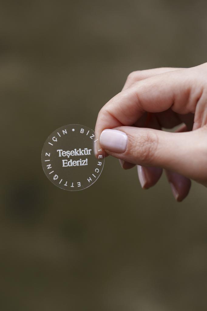 Thank You for Choosing Us Round Clear Label 100 pcs