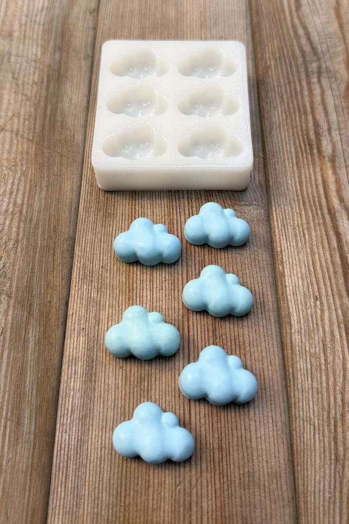 Bubble Bulut Mini Altılı Silikon Mum Kalıbı