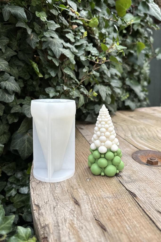 Bubble Çam Ağacı Silikon Mum Kalıbı