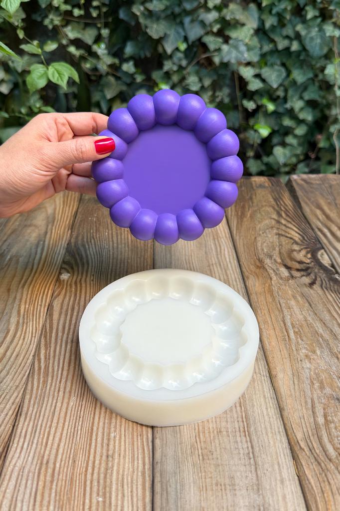 Bubble Dairesel Tombul Silikon Tepsi Kalıbı