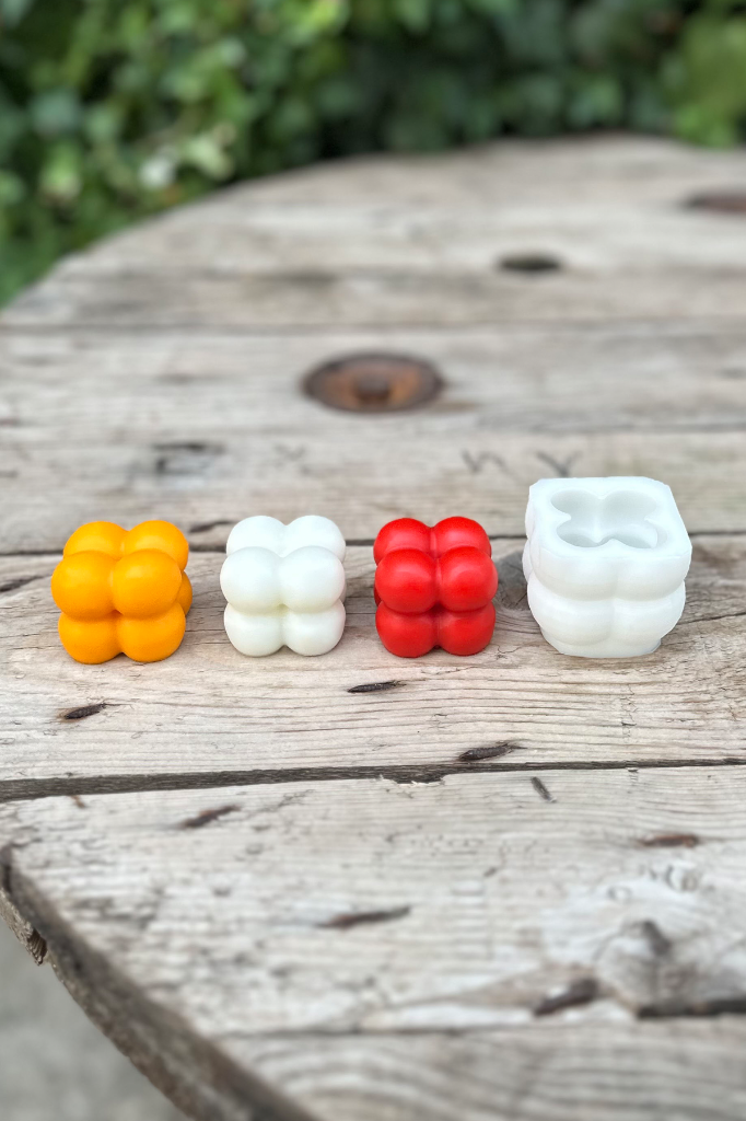 Bubble Küp Mini Silikon Mum Kalıbı