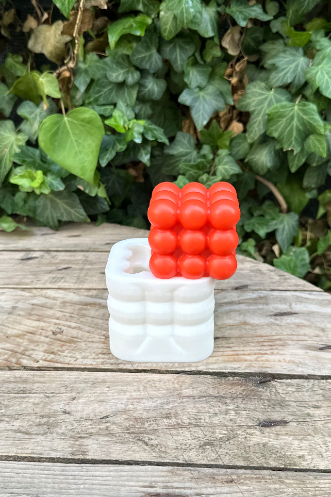 Bubble Küp Silikon Mum Kalıbı