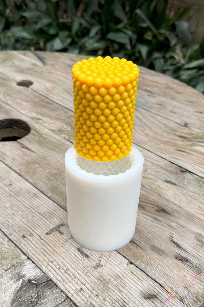 Bubble Silindir Silikon Mum Kalıbı