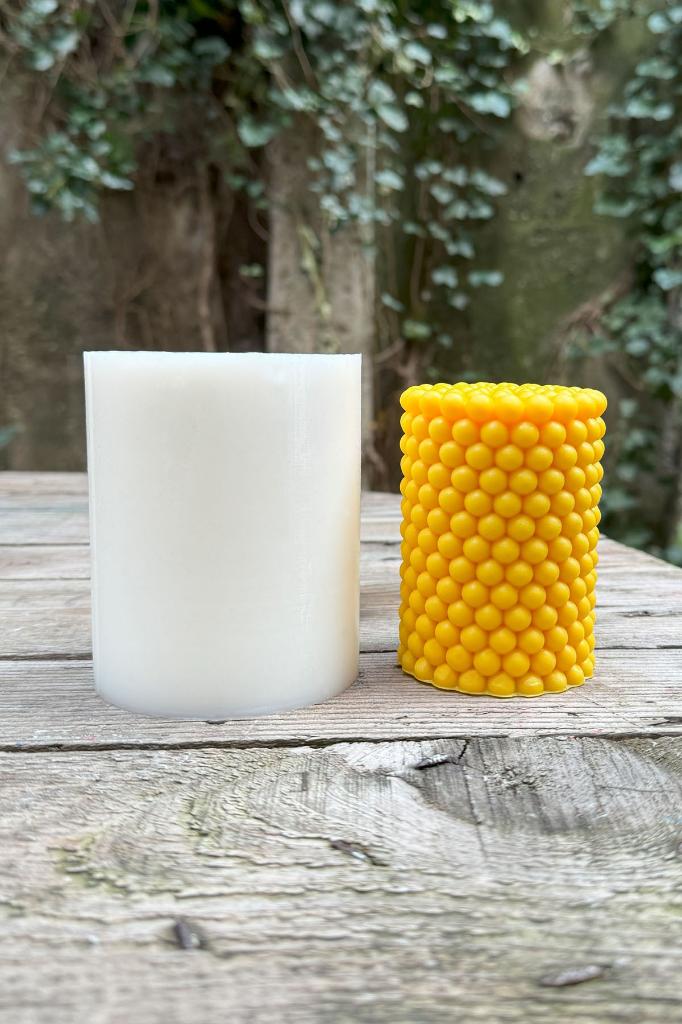 Bubble Silindir Silikon Mum Kalıbı